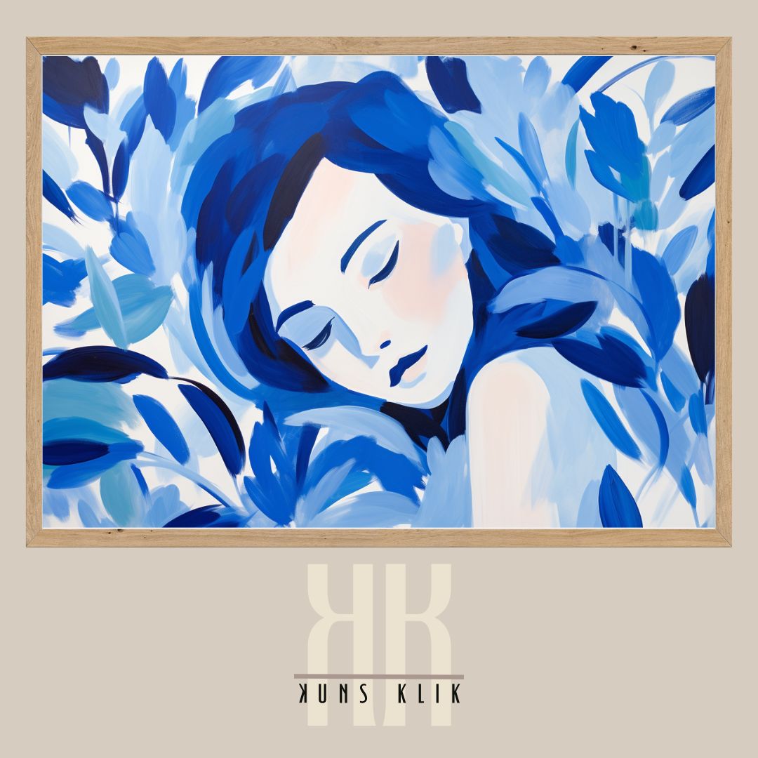 Abstract Blooms in Blue Art Work