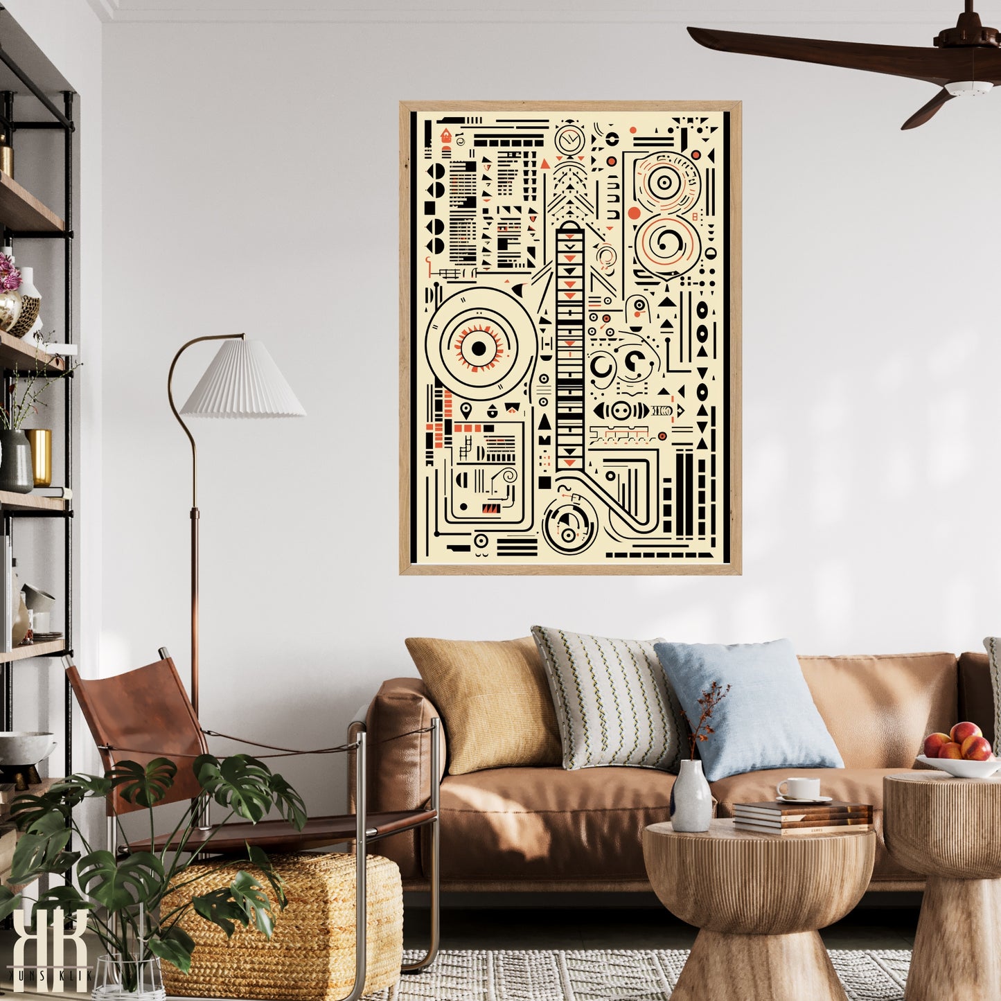 Modern Abstract Circuitry Pattern Art - 7
