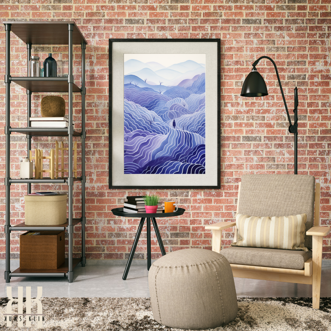 Minimalist Wave Landscape Abstract Art