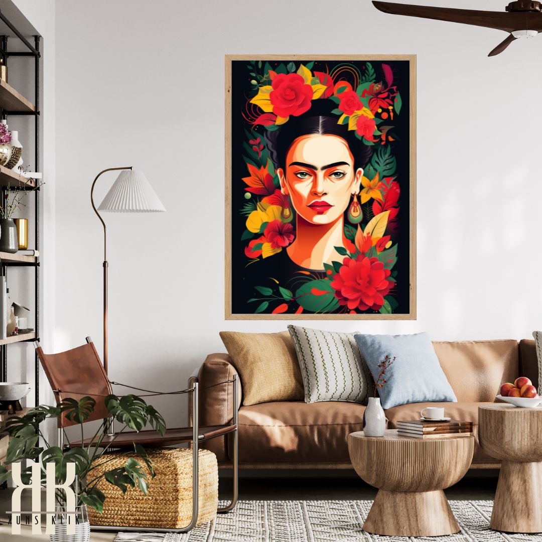 Vibrant Frida Kahlo Art Print
