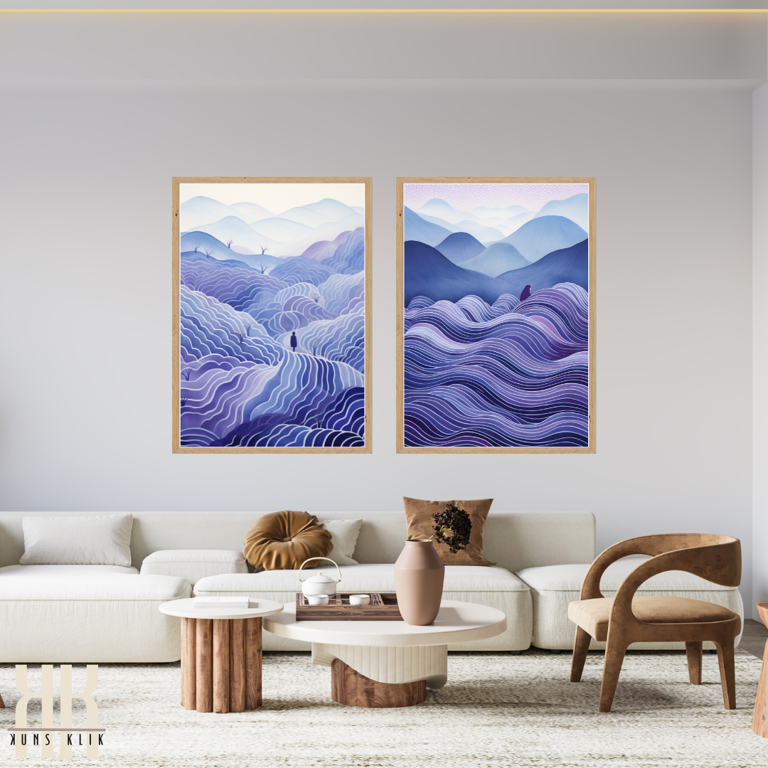 Minimalist Wave Landscape Abstract Art