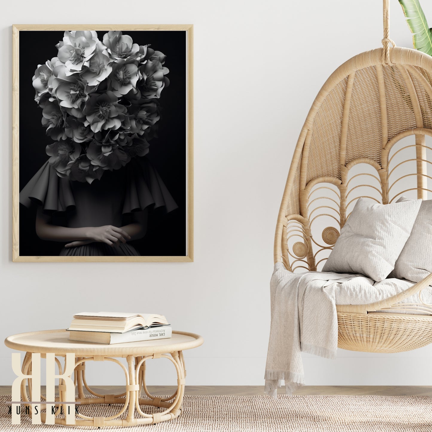 Black and White Floral Fantasy - 3