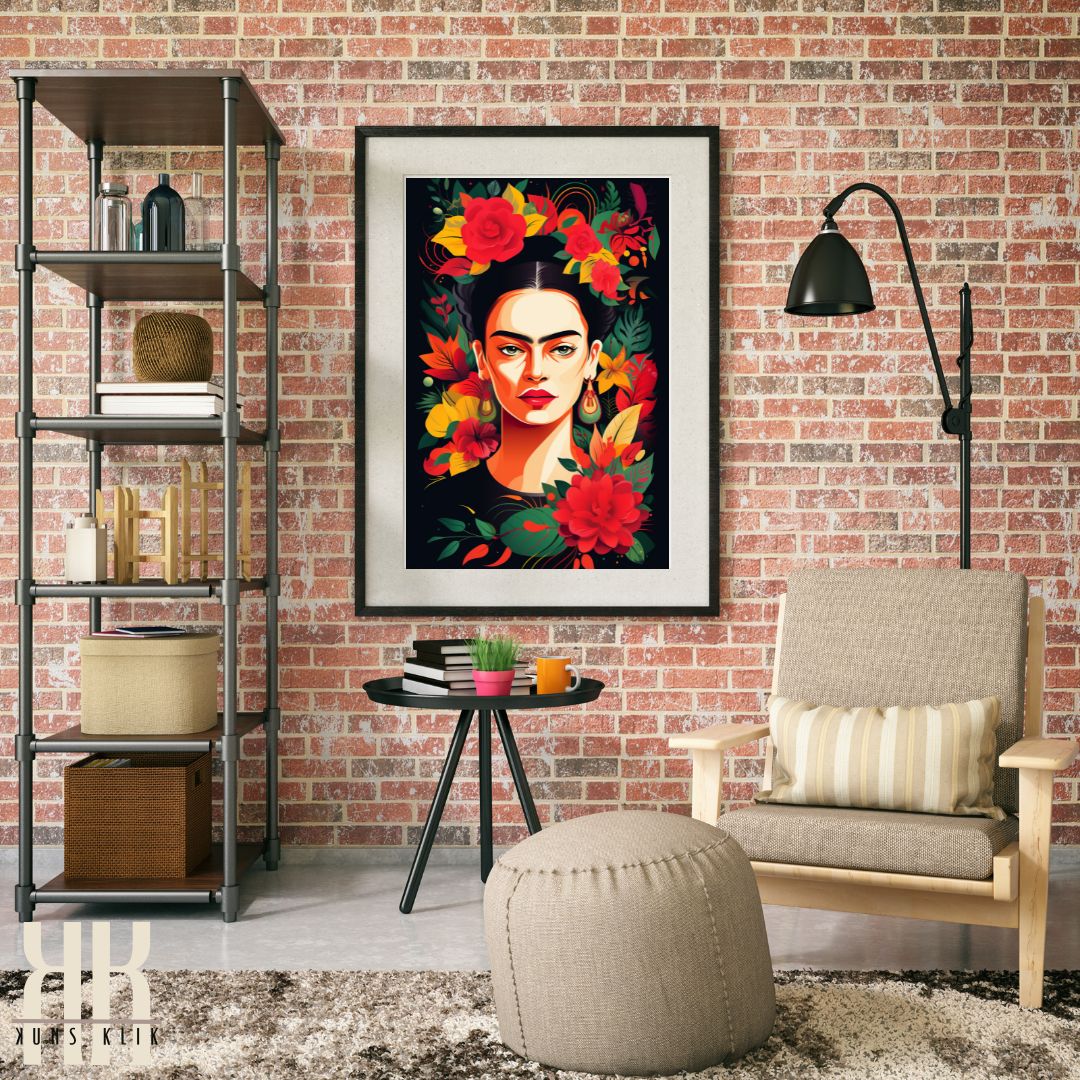 Vibrant Frida Kahlo Art Print