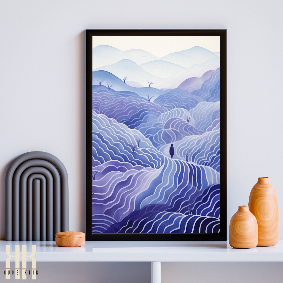 Minimalist Wave Landscape Abstract Art