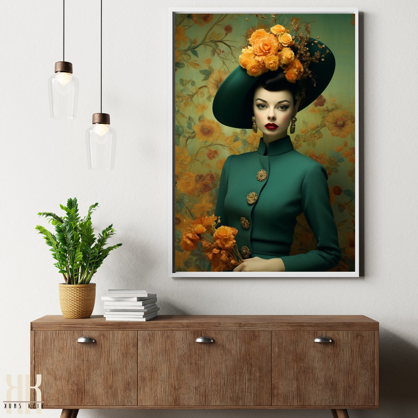 Vintage Elegant Woman Portrait Prints - 7