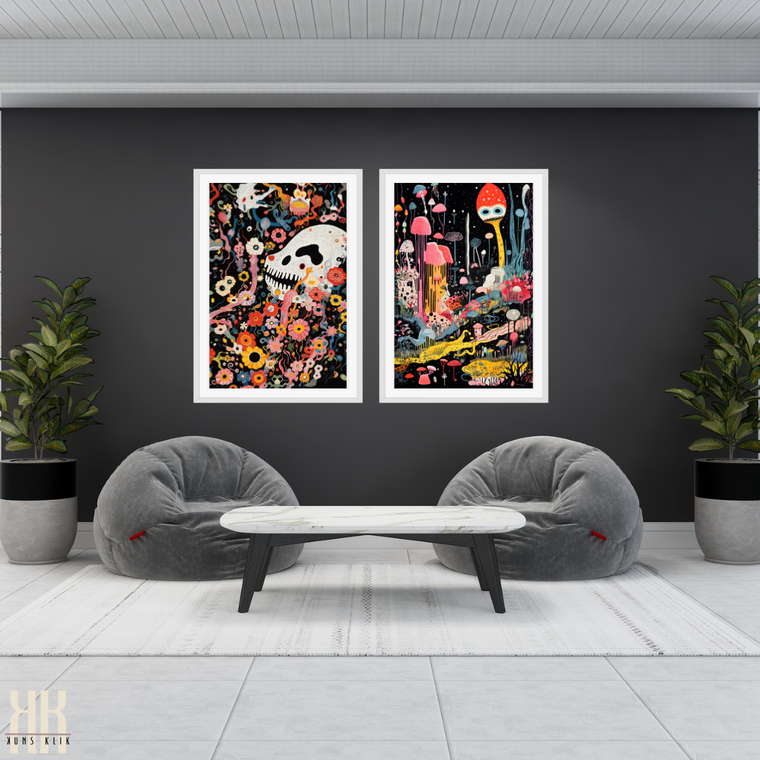 Abstract Cosmic Creature Wall Art