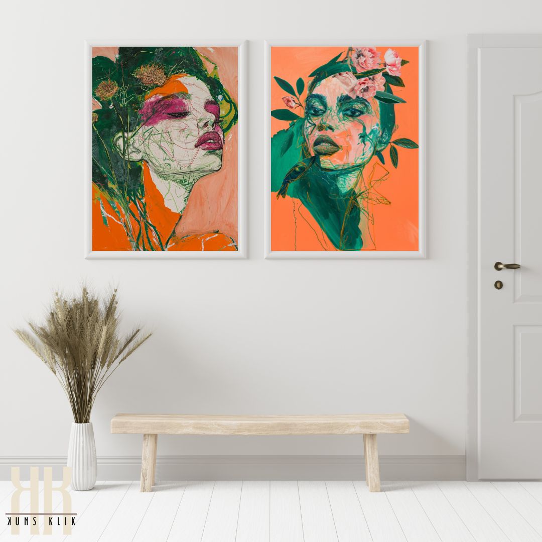 Abstract Fashion Floral Female Portrait