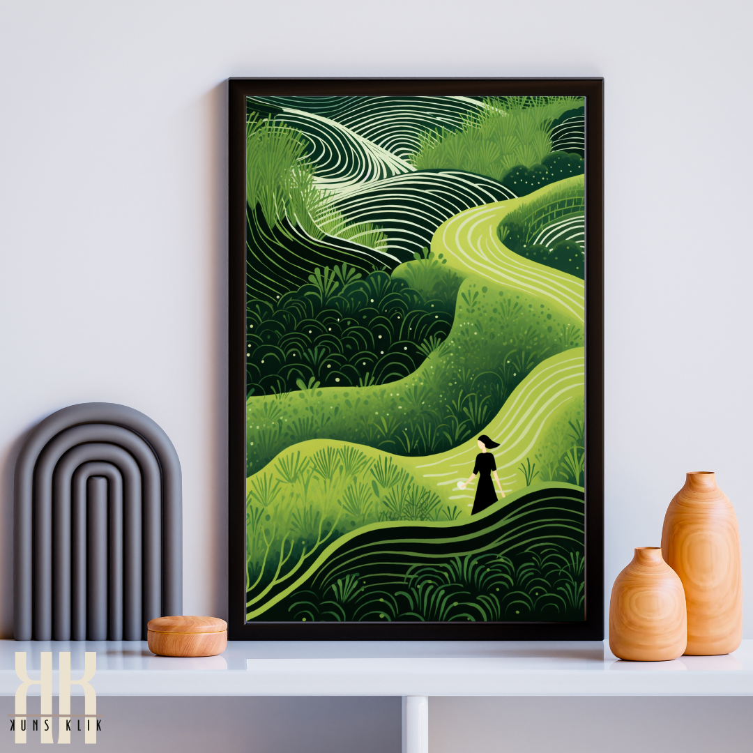 Zen Green Minimalist Wall Art
