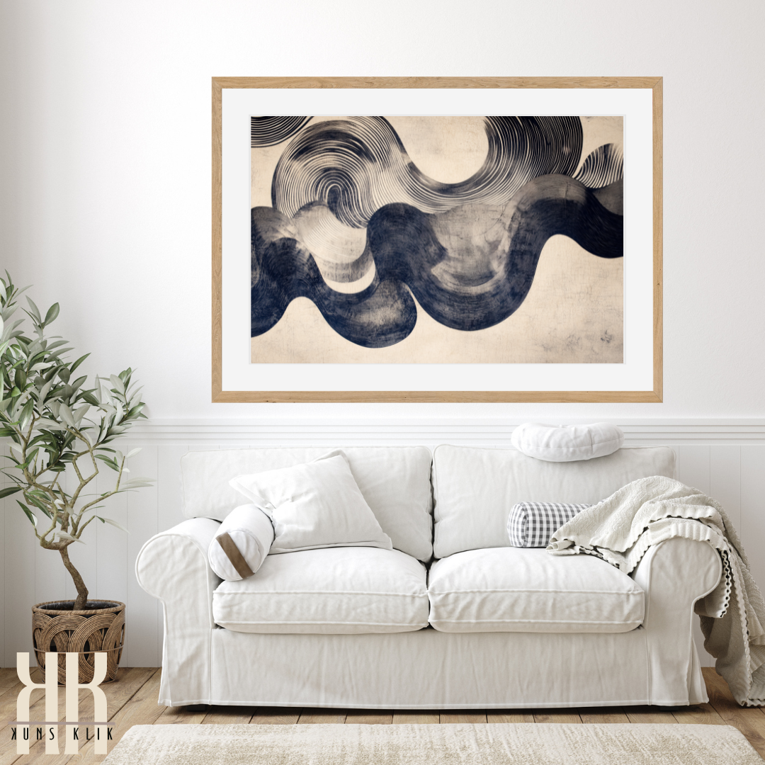 Organic Wave Pattern Wall Art – Modern Neutral Home Decor