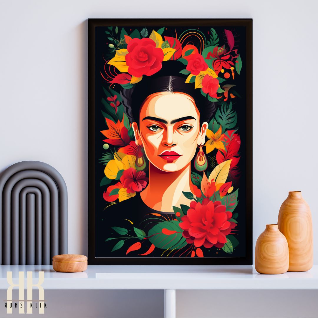 Vibrant Frida Kahlo Art Print