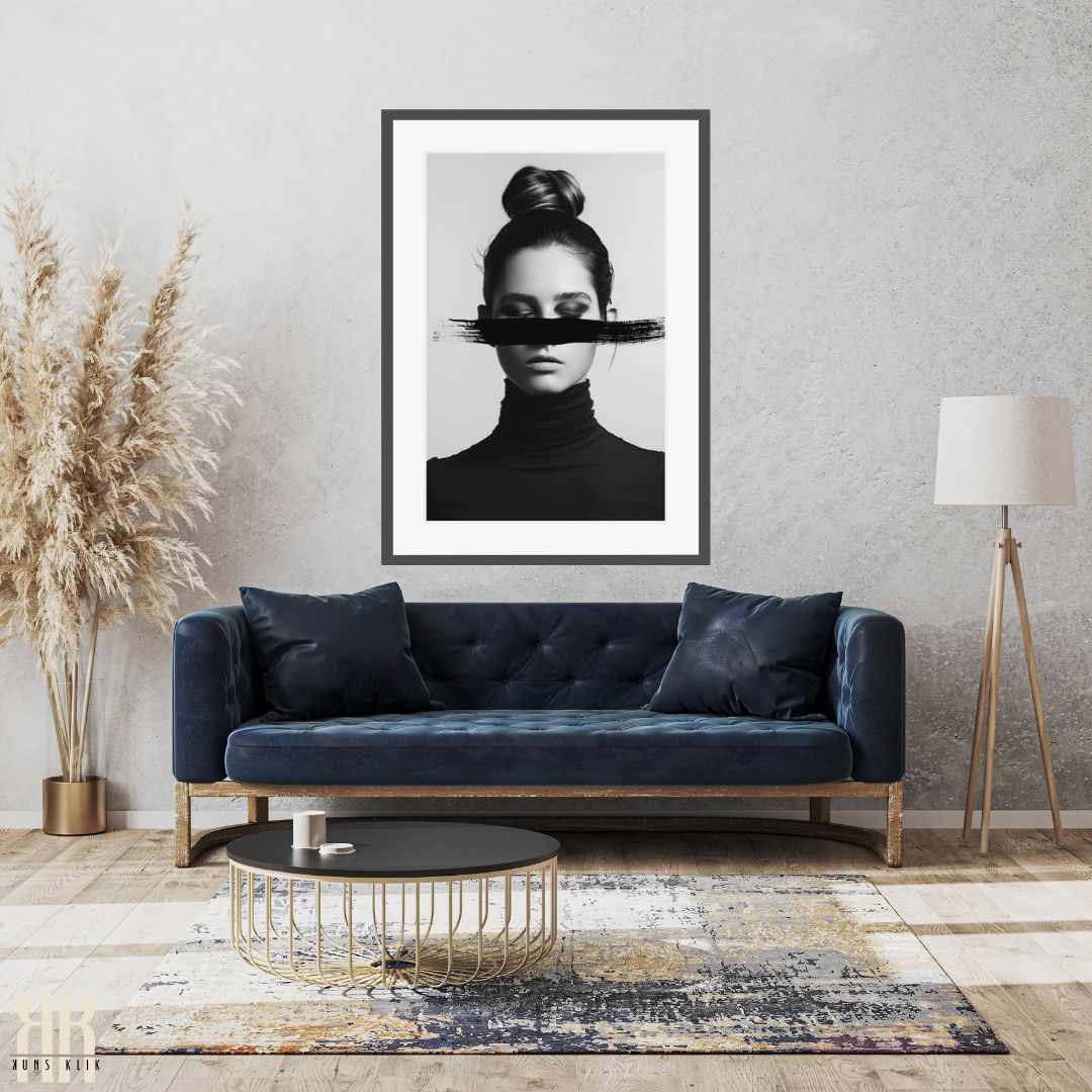 Modern Black and White Abstract Fashion Wall Decor