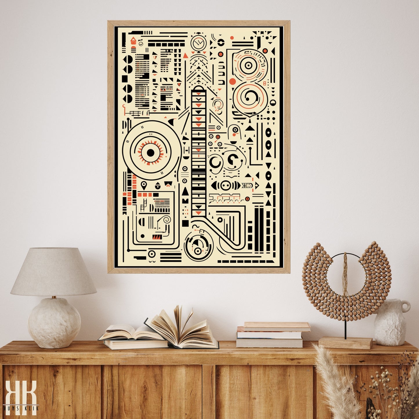 Modern Abstract Circuitry Pattern Art - 7