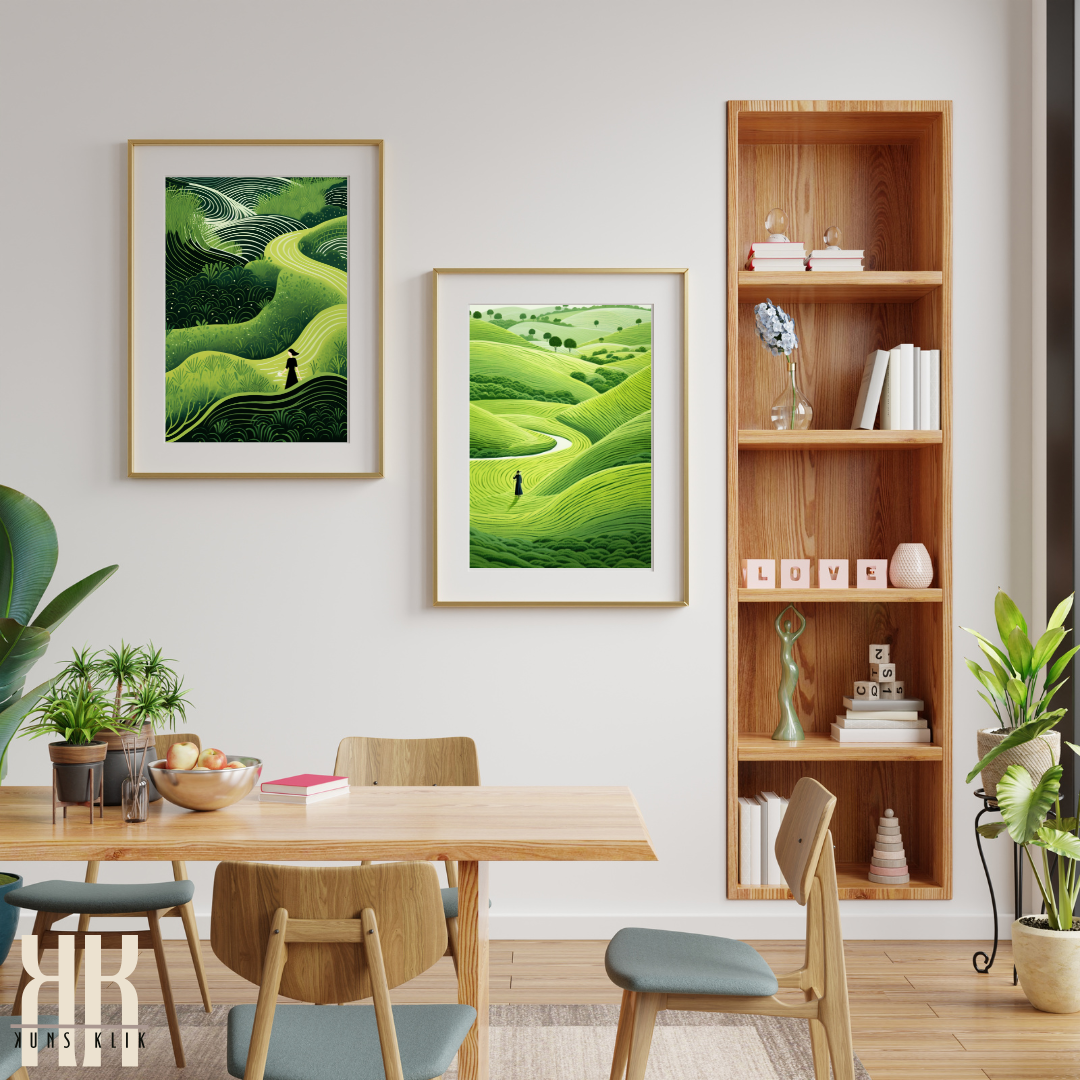 Zen Green Minimalist Wall Art