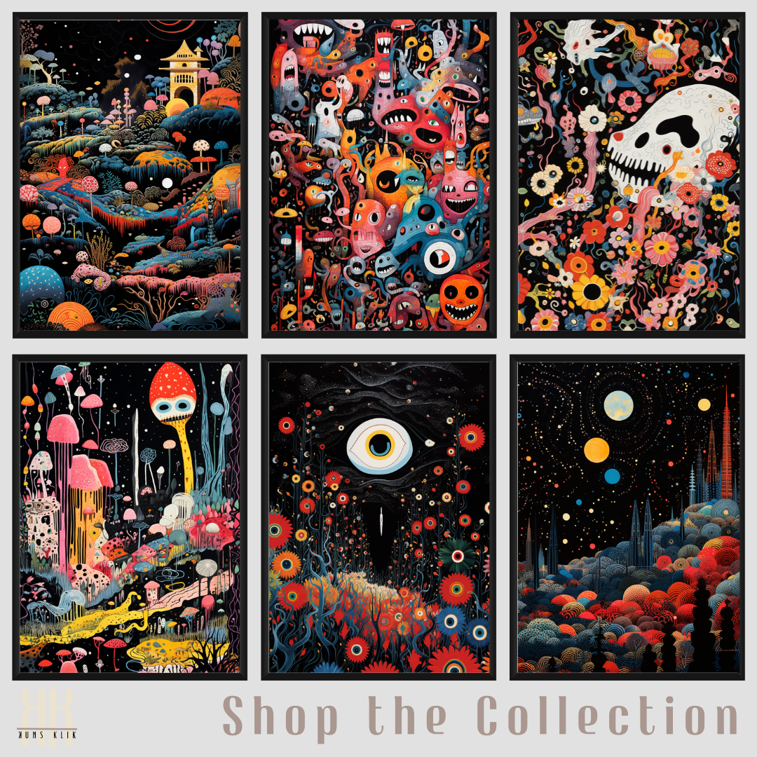 Abstract Cosmic Creature Wall Art