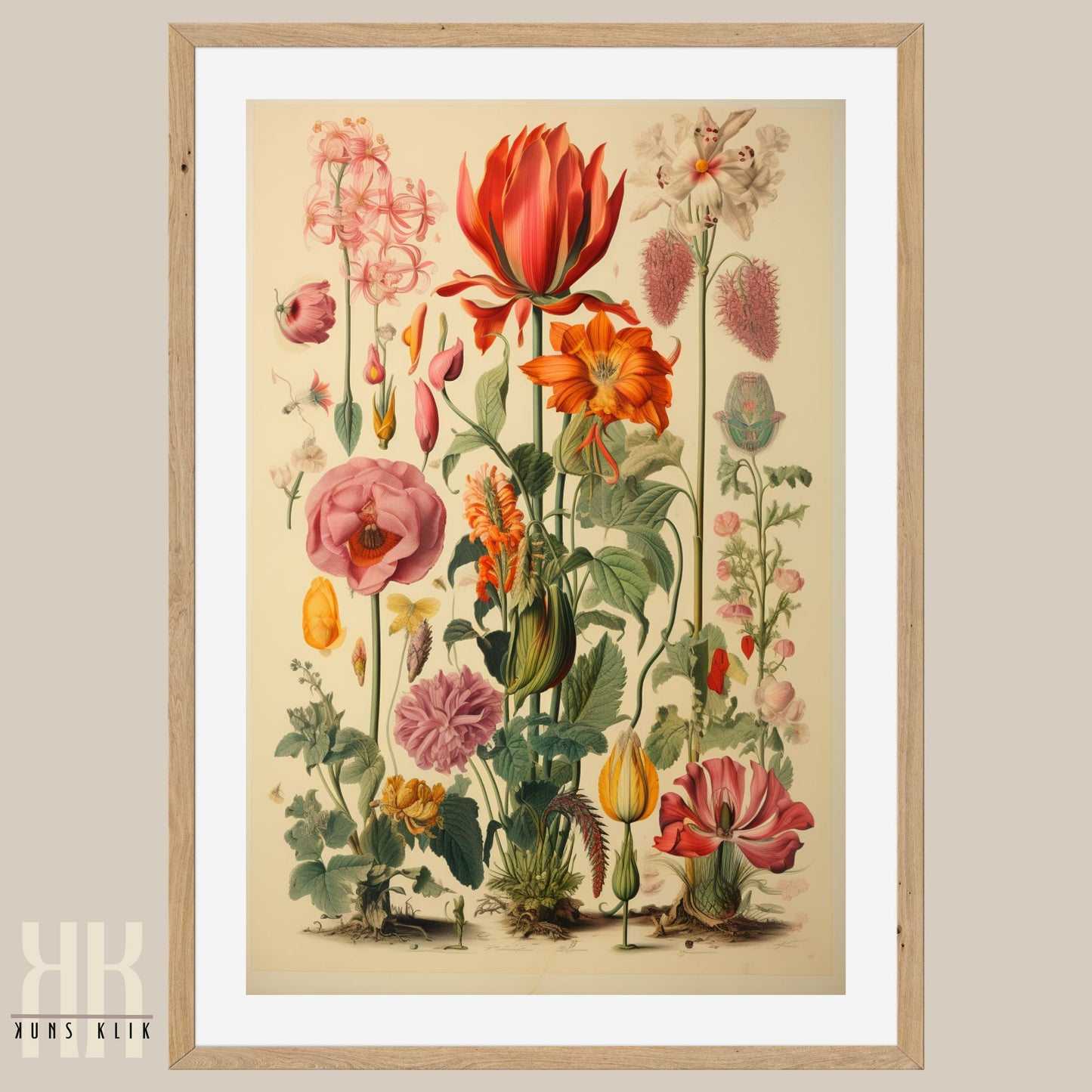 Flower Botanical Art Print Poster