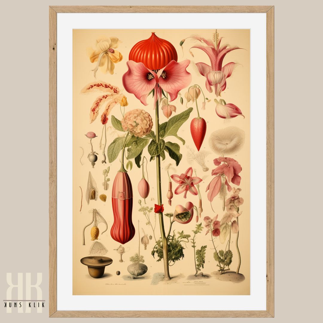 Floral Botanical Scientific Poster Print