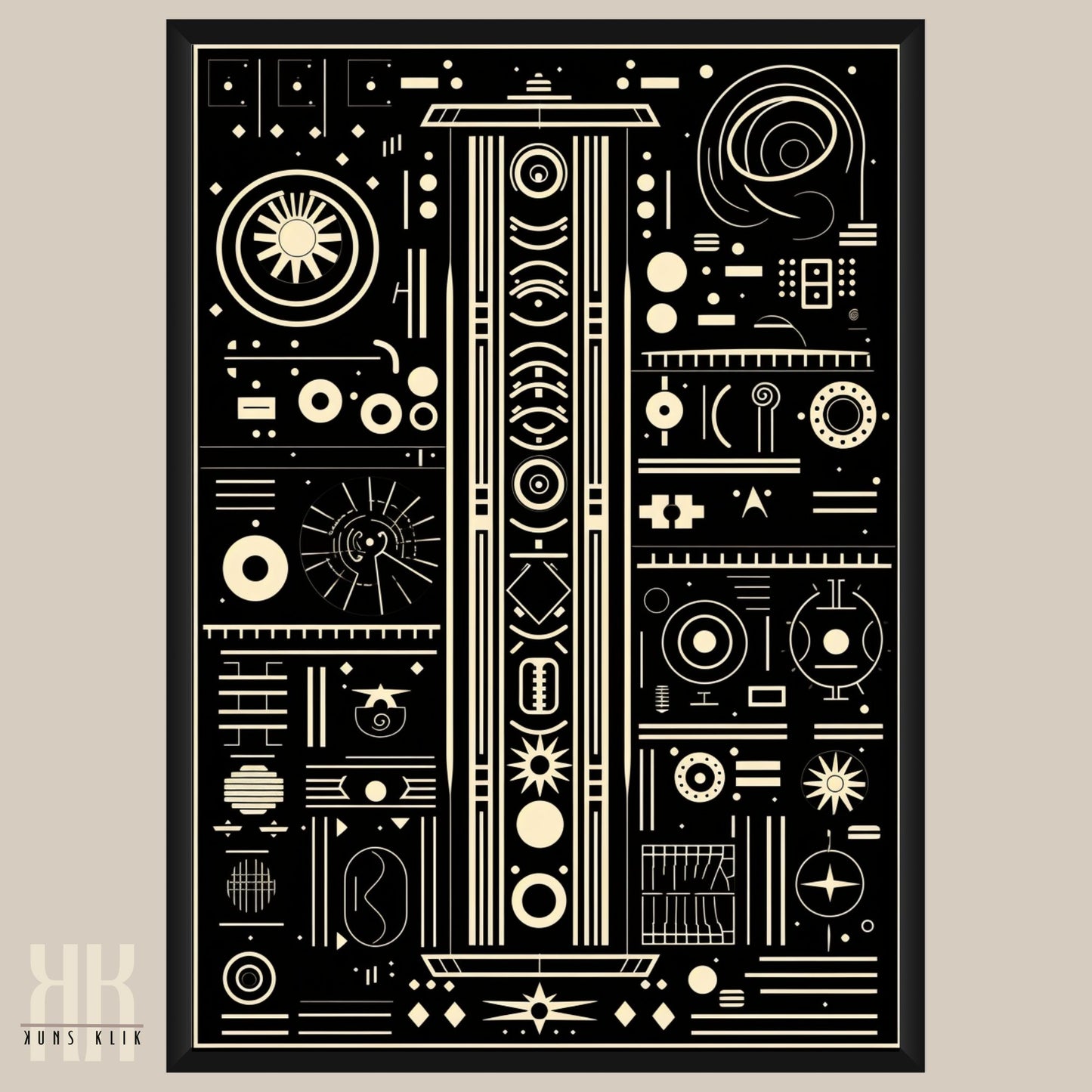Modern Abstract Circuitry Pattern Art - 11