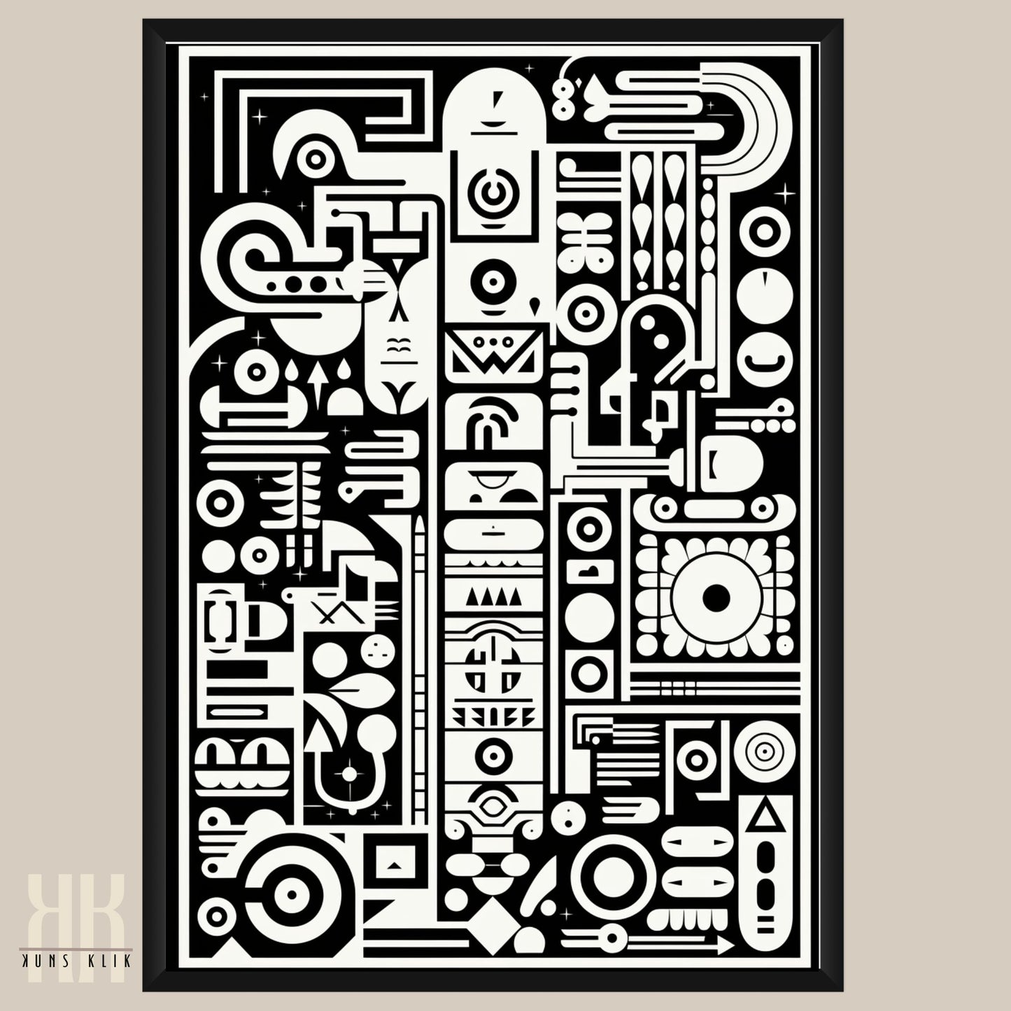 Modern Abstract Circuitry Pattern Art - 12
