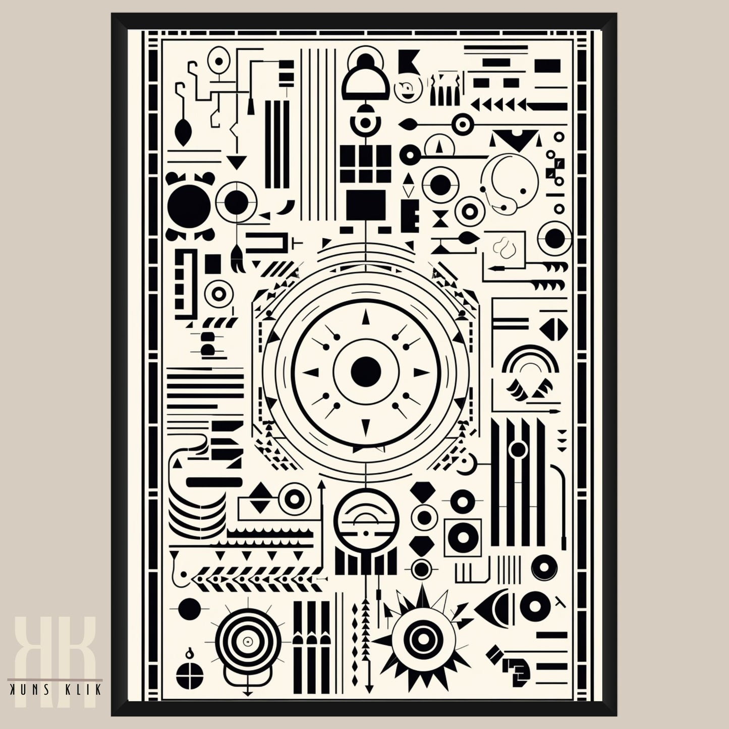 Modern Abstract Circuitry Pattern Art - 4