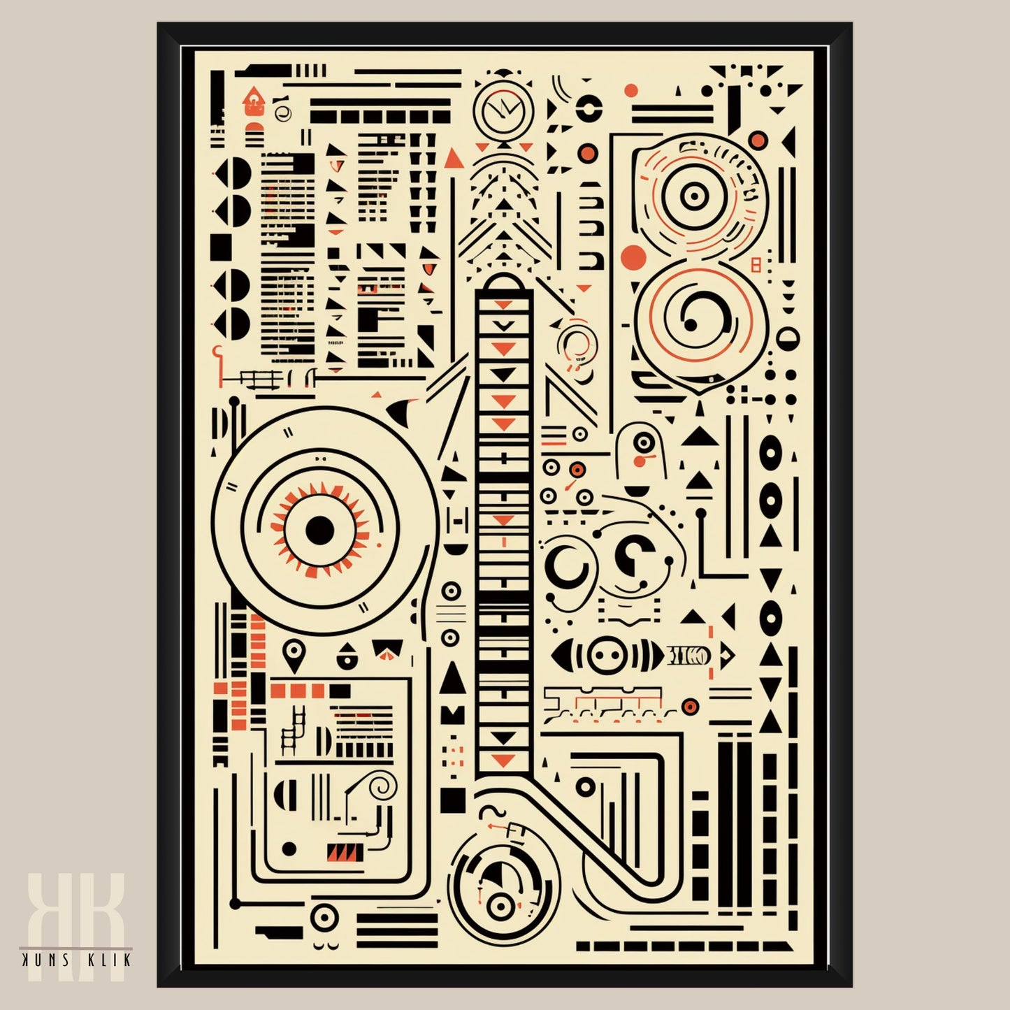 Modern Abstract Circuitry Pattern Art - 7