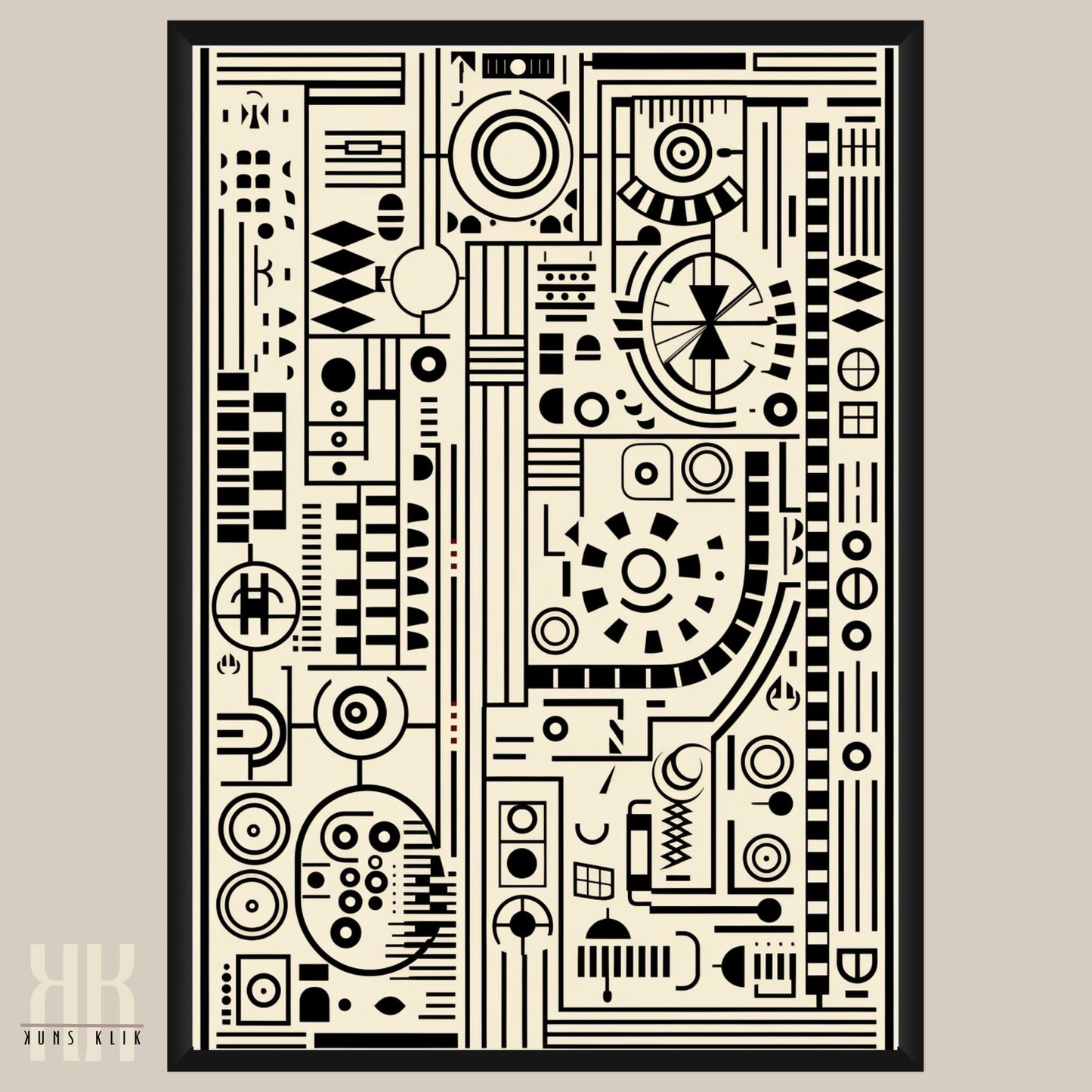 Modern Abstract Circuitry Pattern Art - 9