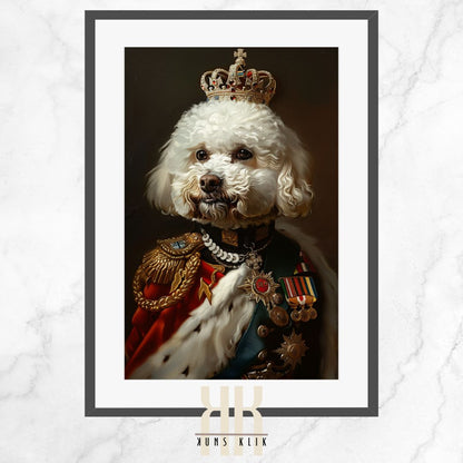  Poodle Dog Royal Portrait Dressed as Royalty