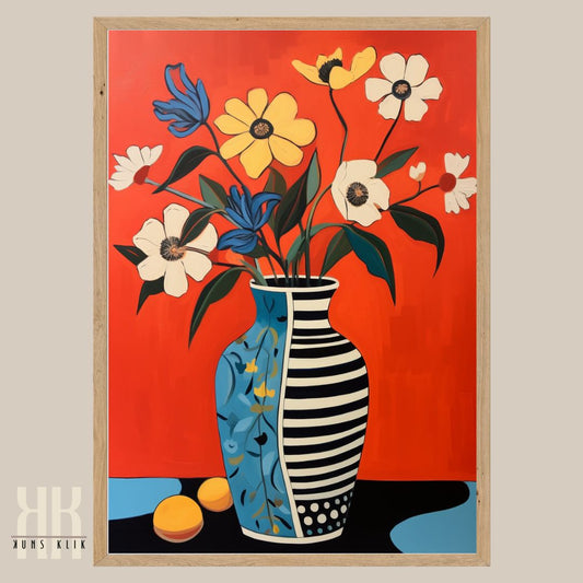 Vibrant Flower Bouquet Contemporary Wall Art - 11