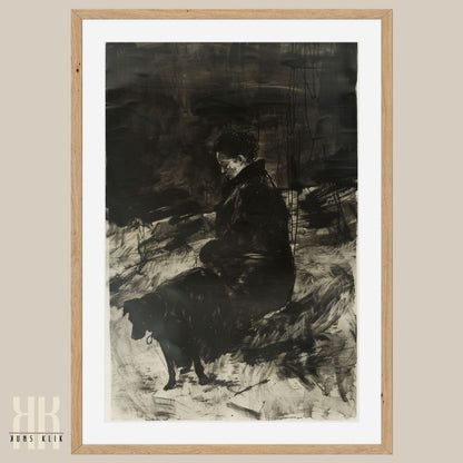 Lone Female Figure Dark Academia Goya Art Print
