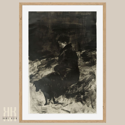 Lone Female Figure Dark Academia Goya Art Print