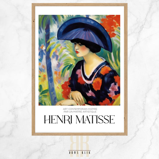 henri matisse art print with heading henri matisse and a quote at the bottom