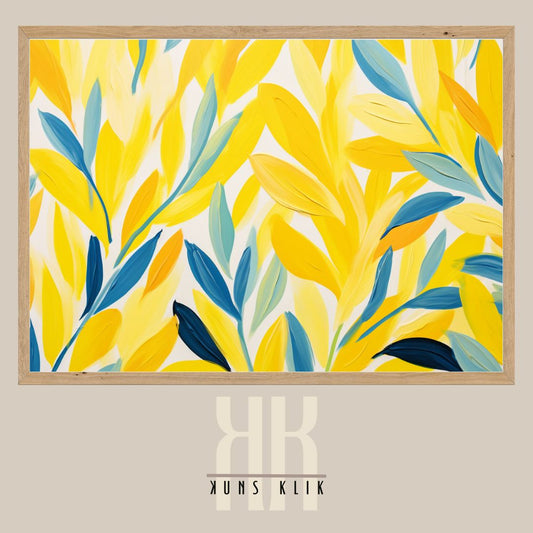 Vibrant Garden Brushstrokes Wall Art Print