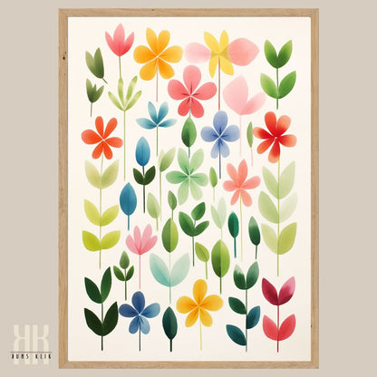 Delicate Floral Print Pattern in Watercolour