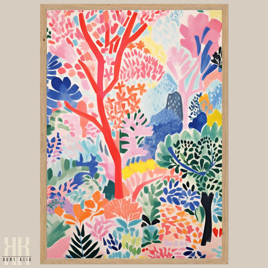 Vibrant Colourful Matisse Abstract Landscape Art Print