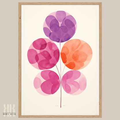 Soft Pastel Botanical Art Unique Leaf Print in Watercolour