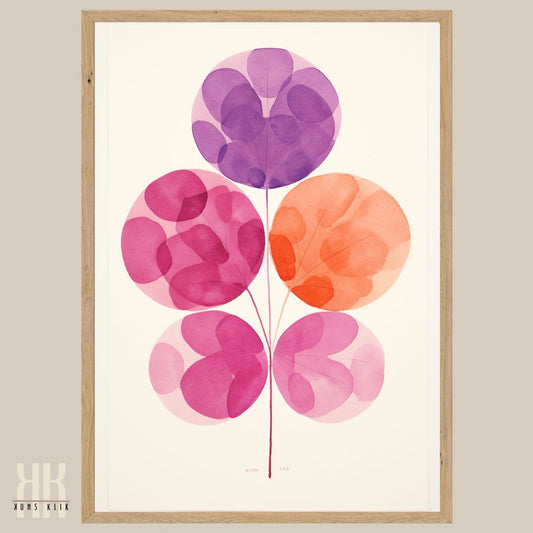 Soft Pastel Botanical Art Unique Leaf Print in Watercolour