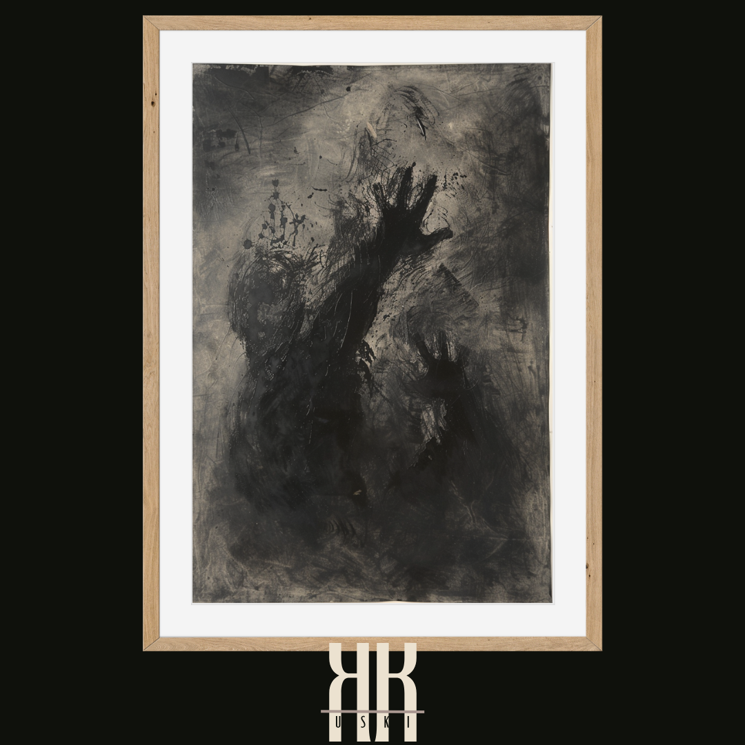 Dark Abstract Goya Inspired Wall Art