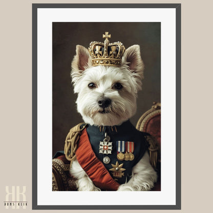 Yorkie Dog Royal Portrait Dressed as Royalty
