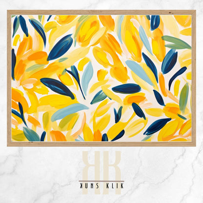 Bold Yellow Abstract Nature Art Print