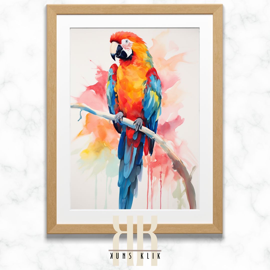 Tropical Parrot Canvas Print