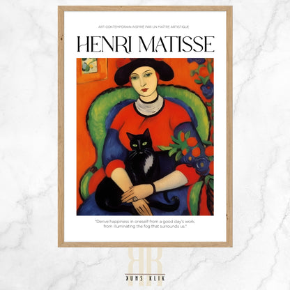 henri matisse art print with heading henri matisse and a quote at the bottom