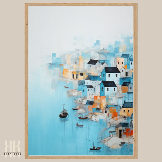 Coastal Town Beach House Art Work