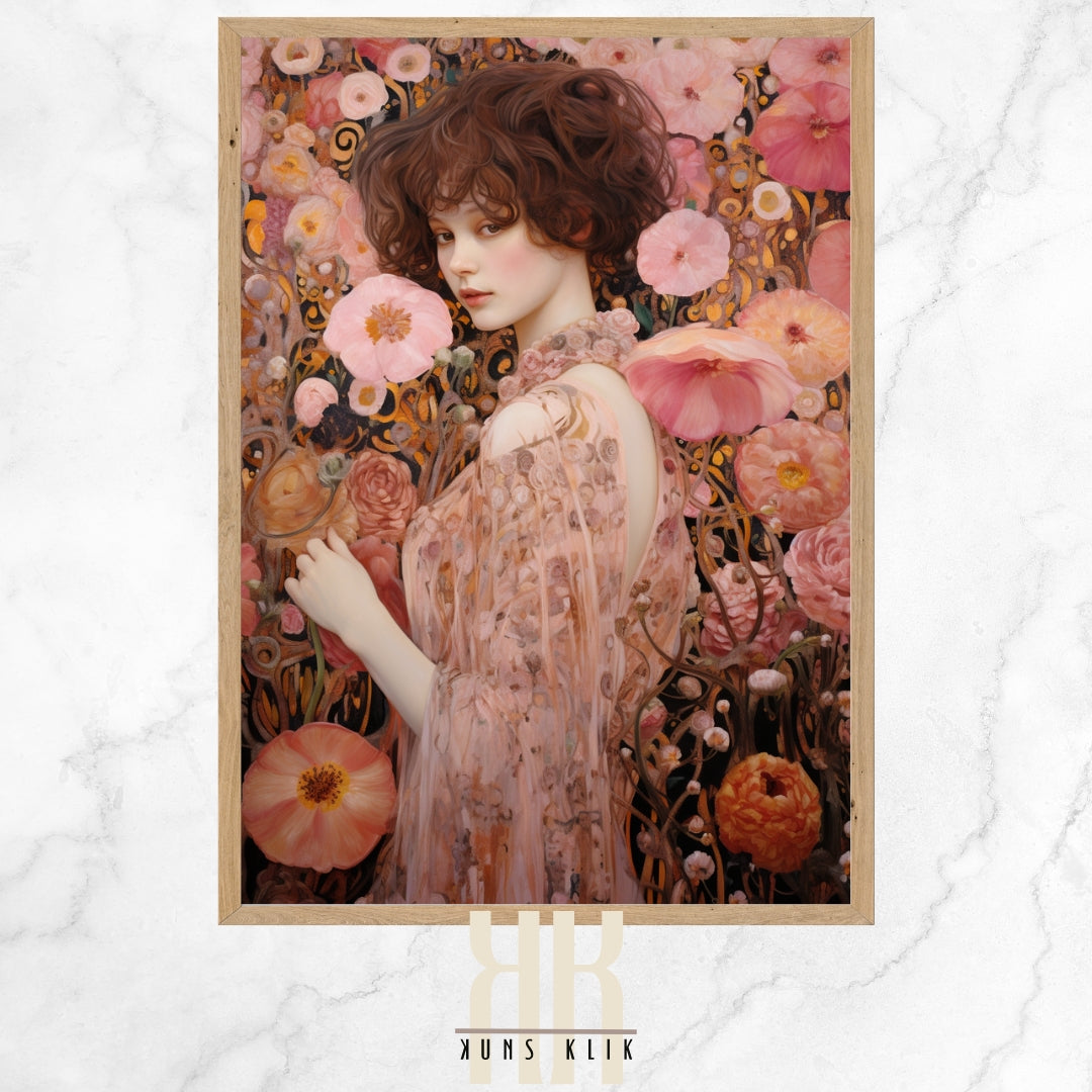 Art Nouveau Gustav Klimt Inspired Art Print