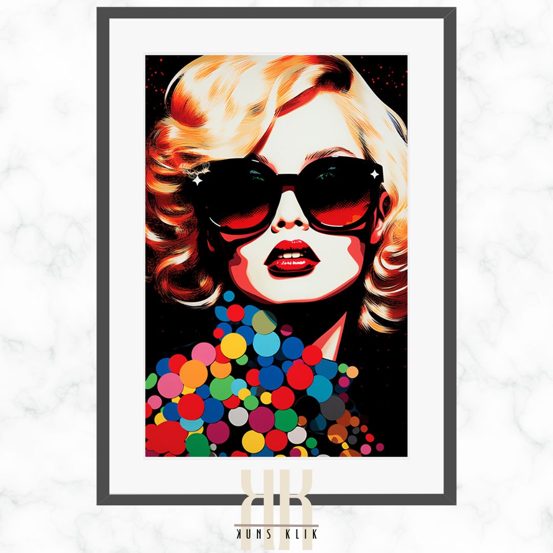 Retro Pop Art Portrait Print Art