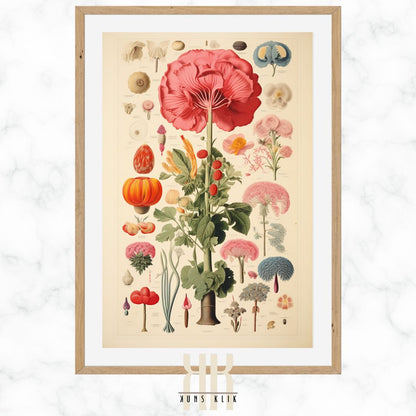 Botanical Floral Vintage Wall Art