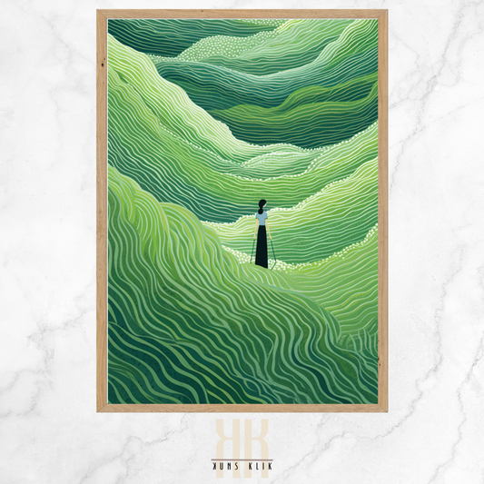 Flowing Green Fields Art Print