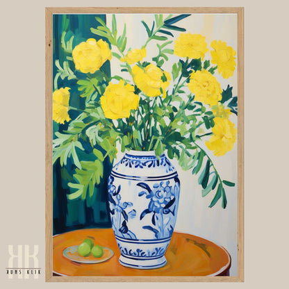 Vibrant Flower Bouquet Contemporary Wall Art - 2