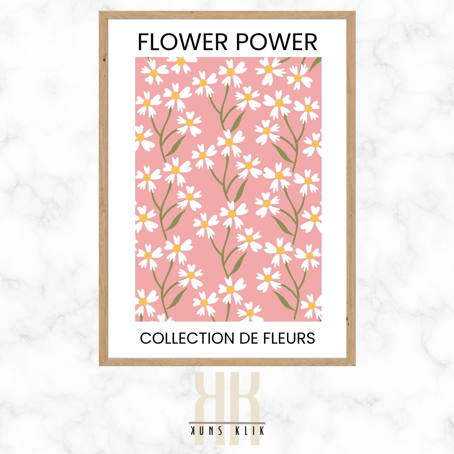 floral pattern flat graphic flower market poster