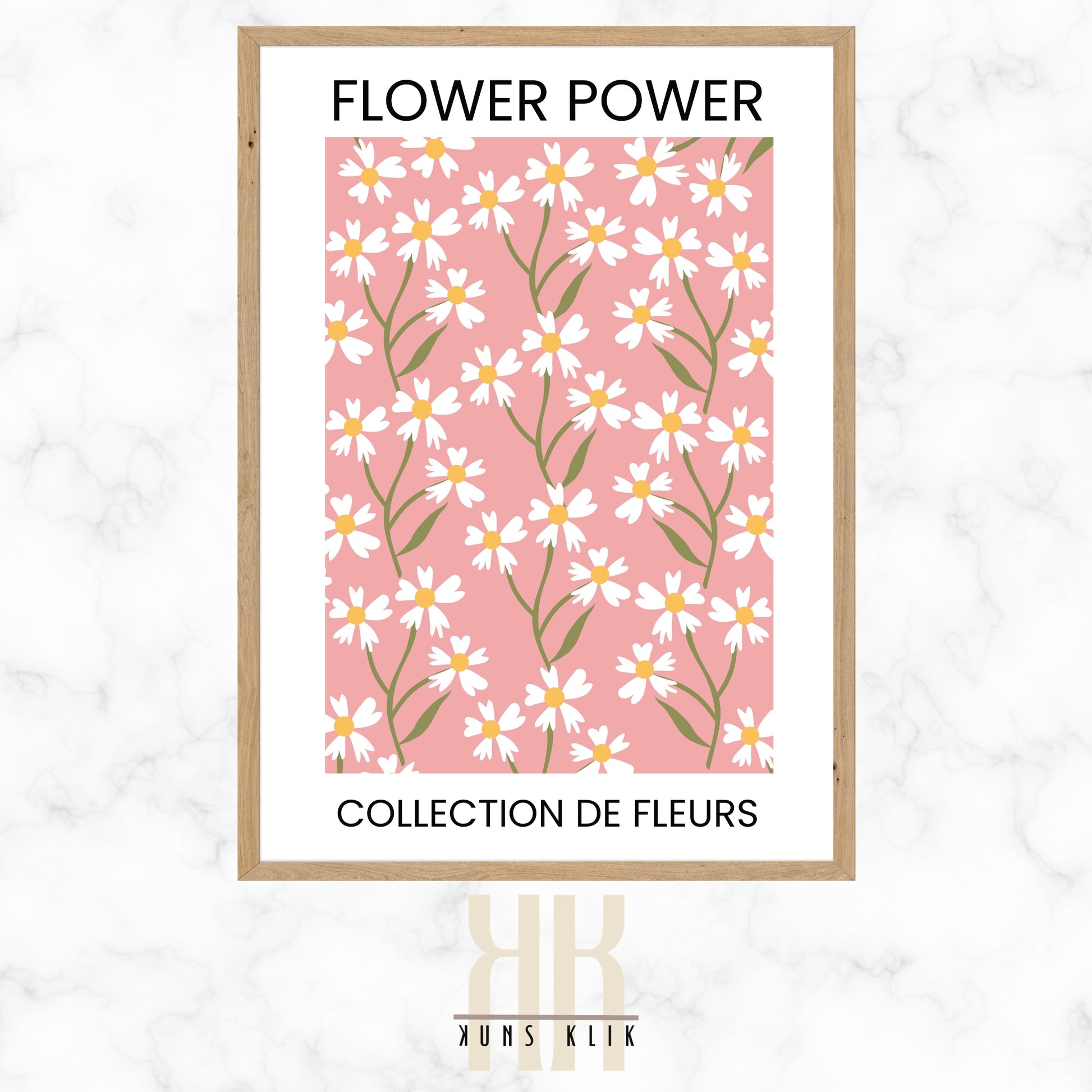 floral pattern flat graphic flower market poster