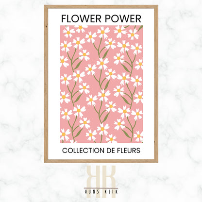 floral pattern flat graphic flower market poster