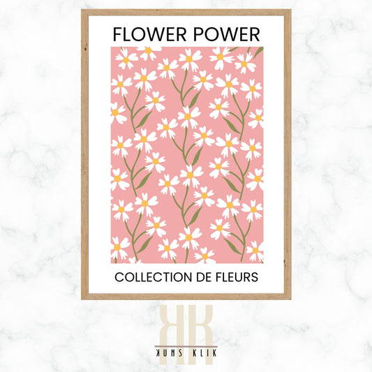 floral pattern flat graphic flower market poster